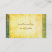 カラフルで旧式な黄色 名刺 (裏面)