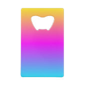 カラフルで明るいエッセンシャル フロー カラー クレジットカード栓抜き (裏面)