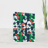 カラフルで明るいノエルクリスマスの幾何学的な写真 シーズンカード (裏面)