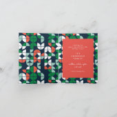 カラフルで明るいノエルクリスマスの幾何学的な写真 シーズンカード (内部)