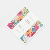 カラフルで明るいワイルドフラワーのブライダルシャワー スタンダードランチョンナプキン (角)