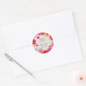 カラフルで明るいワイルドフラワーのブライダルシャワー ラウンドシール (封筒)