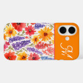 カラフルで明るい夏の花・庭の花の開花 Case-Mate iPhoneケース (裏面 (横))