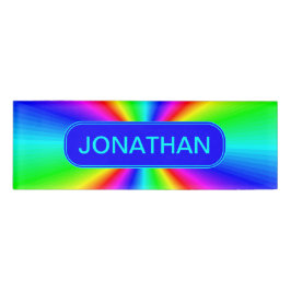 カラフルで明るい虹は個人化なります。 名札