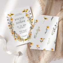 カラフルで明るい野生の花の花輪の結婚式