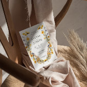 カラフルで明るい野生の花の花輪の結婚式 招待状