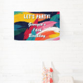 カラフルで明るい16歳の誕生日パーティー 横断幕 (インサイチュ)