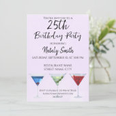 カラフルで楽しいカクテル 招待状 (スタンド正面)