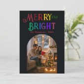 カラフルで楽しいクリスマスの写真 シーズンカード (スタンド正面)