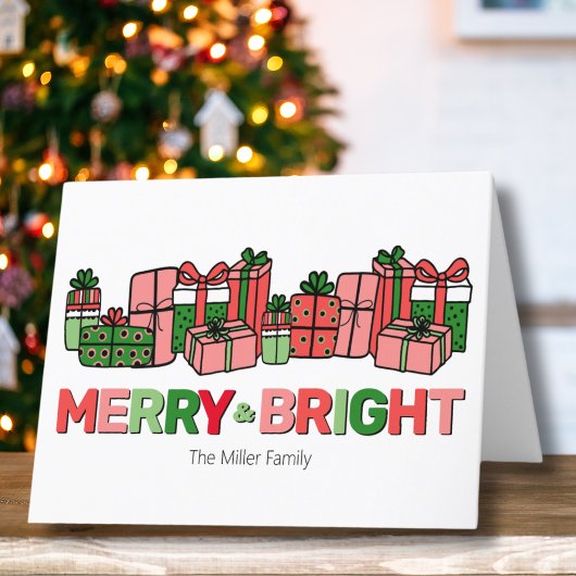 カラフルで楽しいクリスマス シーズンカード