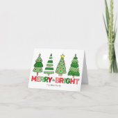 カラフルで楽しいクリスマス シーズンカード (正面)