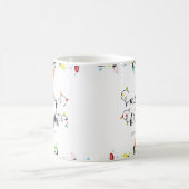 カラフルで楽しいクリスマス・パーティー コーヒーマグカップ (中央)