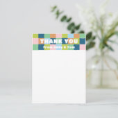 カラフルで楽しいジェンダーニュートラル ブロックのサンキューカード サンキューカード (スタンド正面)