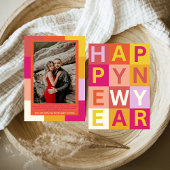 カラフルで楽しいタイポグラフィー おめでとう 2025年 最新トレンド シーズンカード