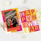 カラフルで楽しいタイポグラフィー おめでとう 2025年 最新トレンド シーズンカード