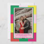 カラフルで楽しいタイポグラフィー おめでとう 2025 シーズンカード (裏面)