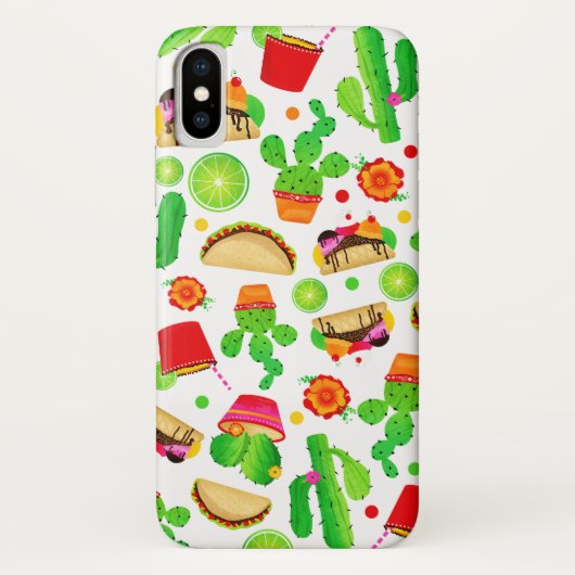 カラフルで楽しいタコス タコチューズデーのお祭り Case-Mate iPhoneケース (裏面)