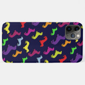 カラフルで楽しいダックスフントの犬のパターン Case-Mate iPhoneケース (裏面(横))