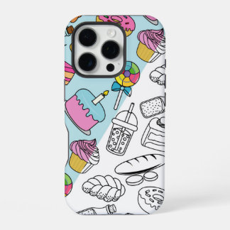 カラフルで楽しいデザート柄 - かわいいスイーツ iPhone 16 PROケース