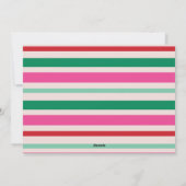 カラフルで楽しいホリデーシーズンのクリスマス写真 シーズンカード (裏面)