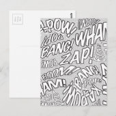 カラフルで楽しいレトロコミックブックポップアート ポストカード (正面/裏面)