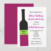 カラフルで楽しいワインチェック女子パーティー招待状 招待状 (正面/裏面)