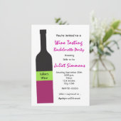 カラフルで楽しいワインチェック女子パーティー招待状 招待状 (スタンド正面)