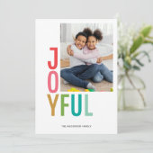 カラフルで楽しい写真のフラットホリデーカード シーズンカード (スタンド正面)