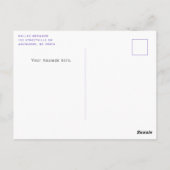 カラフルで楽しい手書き文字の感謝ポストカード ポストカード (裏面)