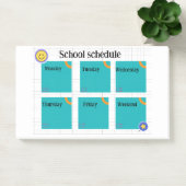 カラフルで楽しい授業スケジュール ポストイット (オフィス)