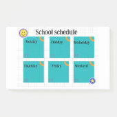 カラフルで楽しい授業スケジュール ポストイット (正面)