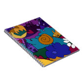 カラフルで楽しい落書きアート スパイラルノート ジャーナル (右側)