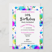 カラフルで楽しい誕生日パーティー 招待状 (正面)