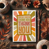 カラフルで楽しい ポジティブな感謝の気持ち 簡単な黄色 サンキューカード
