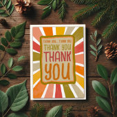 カラフルで楽しい ポジティブな感謝の気持ち 簡単な黄色 サンキューカード