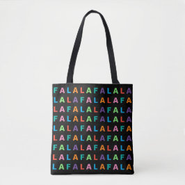 カラフルで楽しい FA LA LA ホリデーシーズン トートバッグ