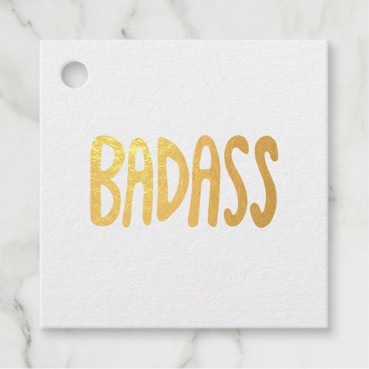 カラフルで楽しいBADASSな手書き風デザイン フェイバータグ (正面)