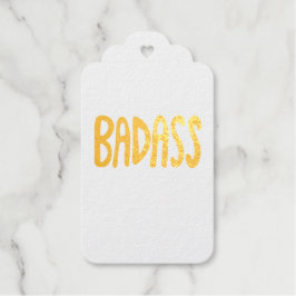 カラフルで楽しいBADASSレタリング ギフトタグ