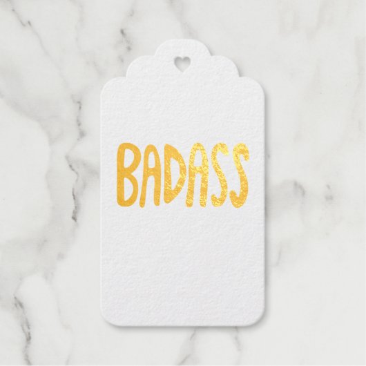 カラフルで楽しいBADASSレタリング ギフトタグ (正面)