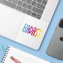 カラフルで楽しいBADASSレタリング シール