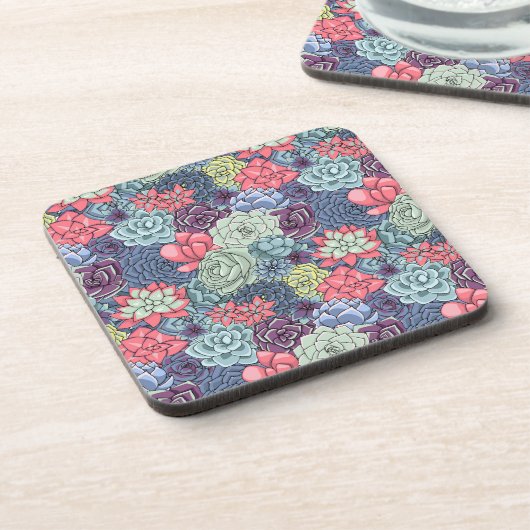 カラフルで水気が多いパターン コースター (左側)