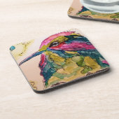 カラフルで沈痛な鳥 コースター (左側)