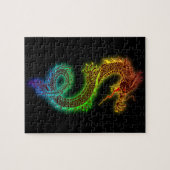 カラフルで激しいドラゴン ジグソーパズル (横)