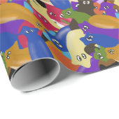 カラフルで熱狂するな寄り目のplanarianみみず ラッピングペーパー (ロールコーナー)