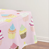 カラフルで甘いカップケーキパターンテーブルクロス テーブルクロス (インサイチュ)