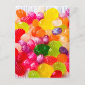 カラフルで甘いキャンデーの食糧棒つきキャンデー ポストカード (正面)