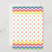 カラフルで甘い楽しいお菓子のテーマの誕生日パーティー 招待状 (裏面)