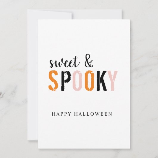 カラフルで甘くて不気味 | ハッピーハロウィン シーズンカード (正面)