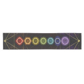 カラフルで白熱［赤熱］光を放つなチャクラ ショートテーブルランナー (横)