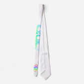 カラフルで白熱［赤熱］光を放つな原子-夜会服 ネクタイ (裏面)